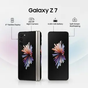 Galaxy Z Fold 7 folded and unfolded with key features shown.