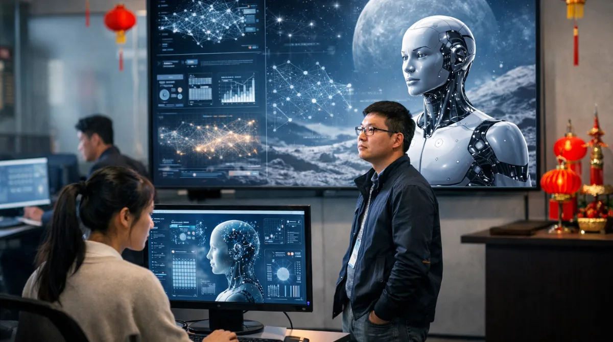 Researchers developing GLM AI Models in Lunar New Year lab setting