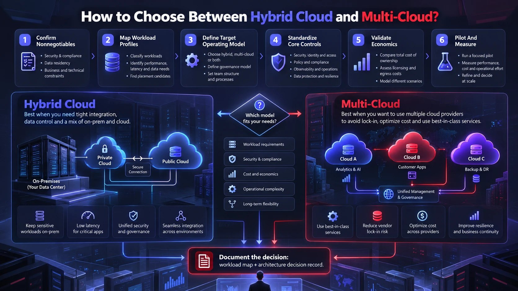 How to Choose Between Hybrid Cloud and Multi-Cloud