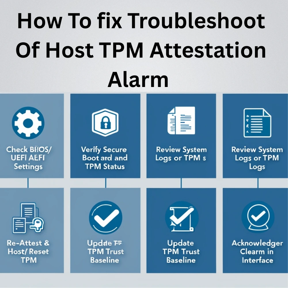 image shows how to fix troubleshhot of host tpm attestation alarm