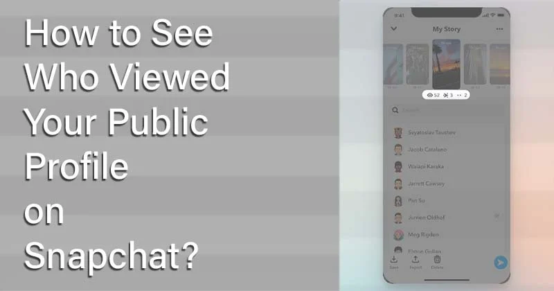 How to See Who Viewed Your Public Profile on Snapchat?
