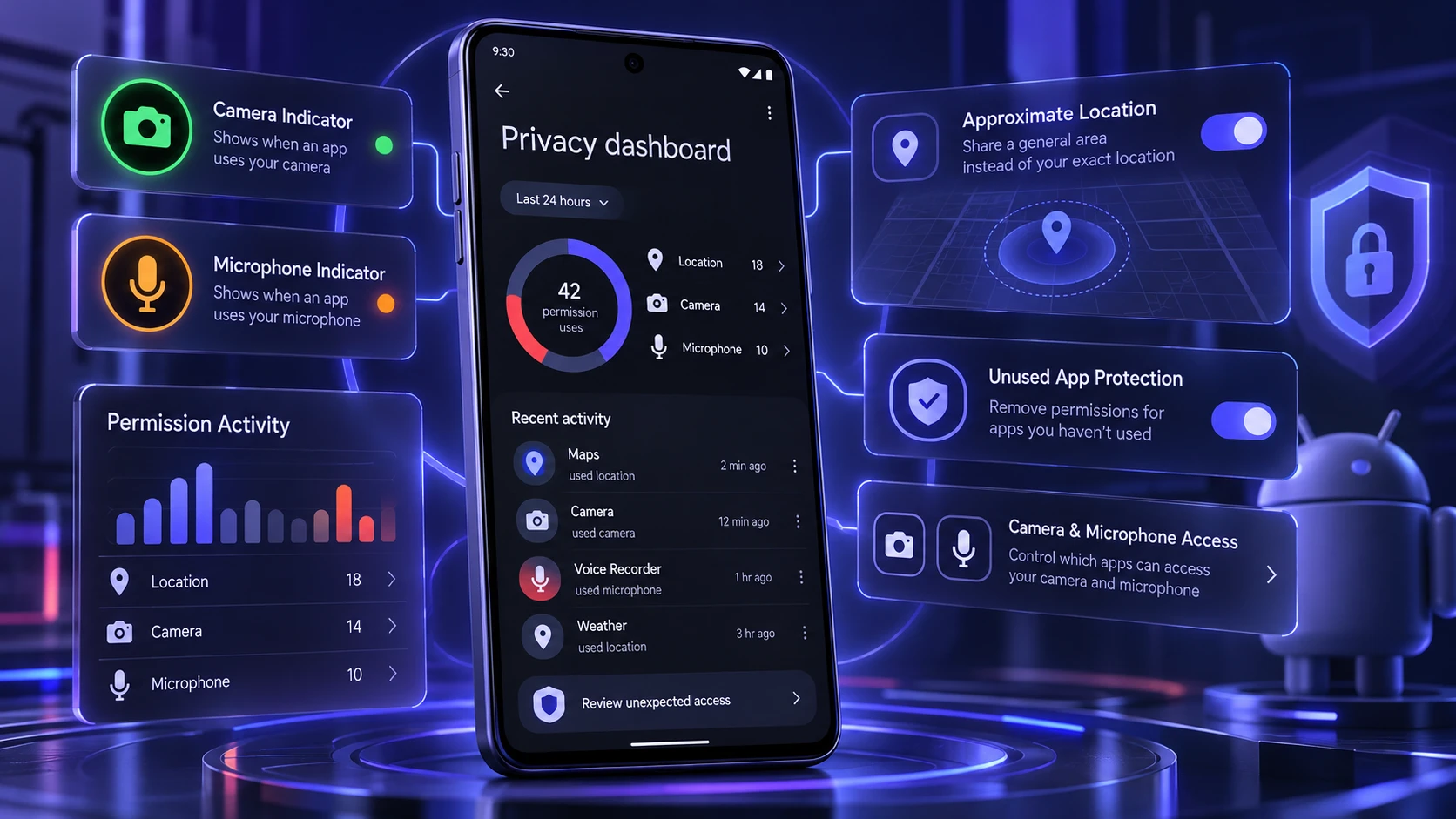 How to Use Android Privacy Dashboard and Permission Indicators
