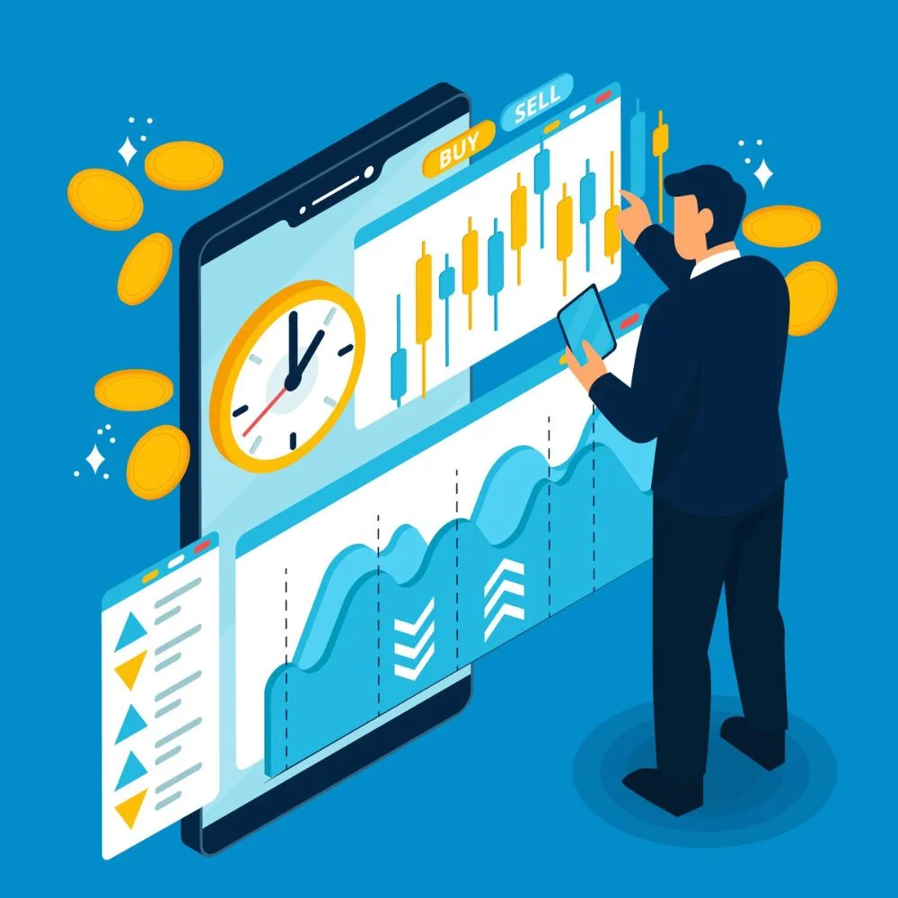isometric-stock-market-concept