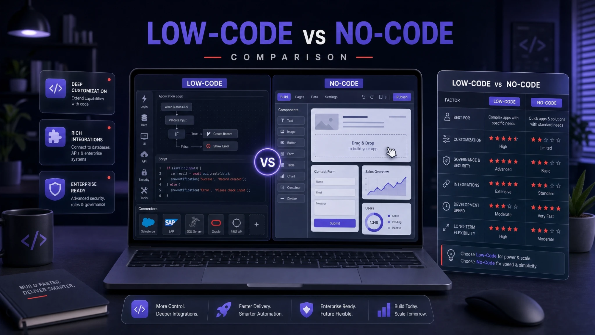 Low-Code Vs No-Code Comparison Table