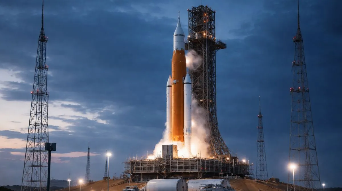 NASA conducts the Artemis II fueling test on the Space Launch System rocket ahead of the first crewed Moon mission