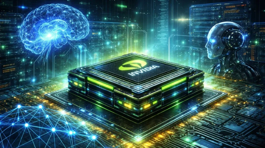NVIDIA GPU powering artificial intelligence workloads with advanced AI computing architecture