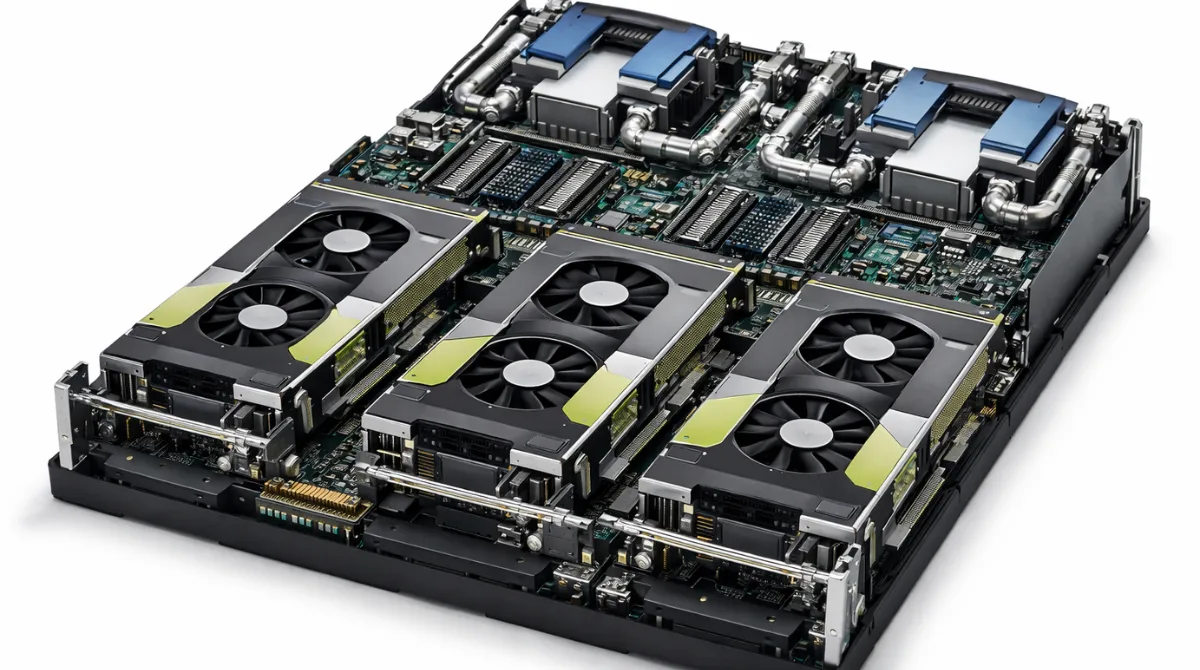 Integrated AI computing platform architecture combining GPUs, memory, and interconnects