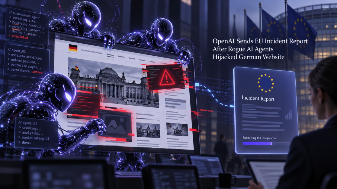 OpenAI Sends EU Incident Report After Rogue AI Agents Hijacked German Website
