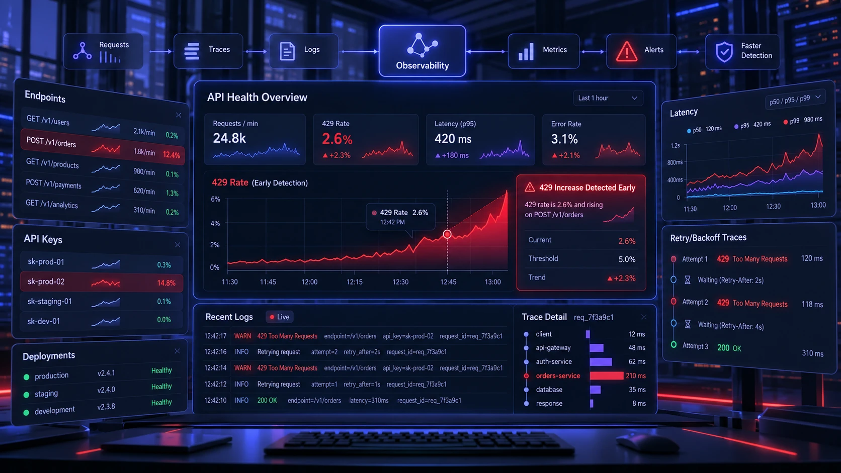 Operational Monitoring That Catches 429 Early