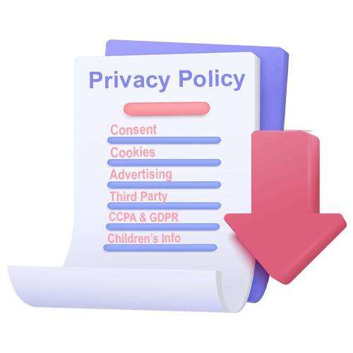 Privacy policy page showing details