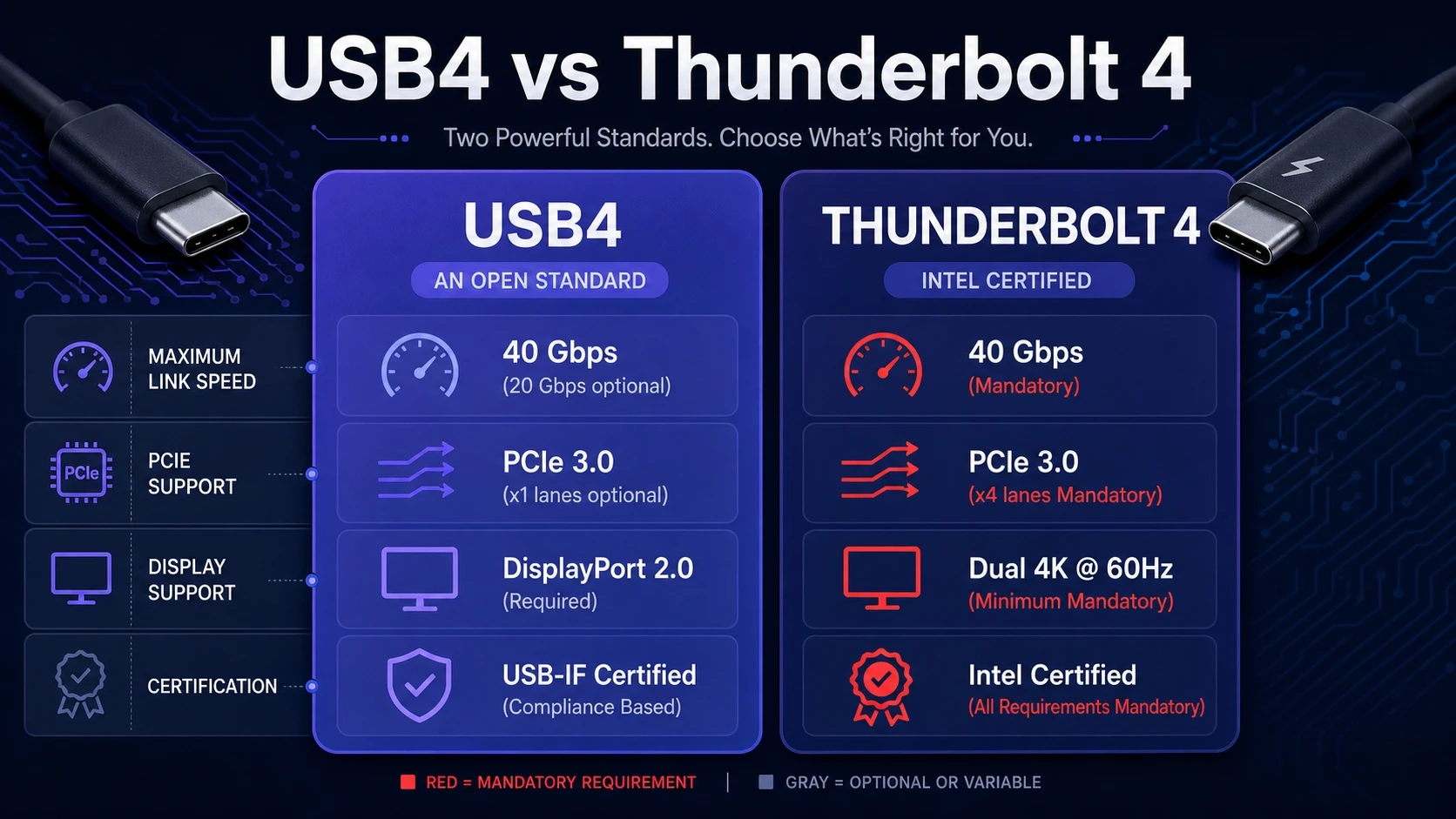 Quick Difference Between USB4 And Thunderbolt 4