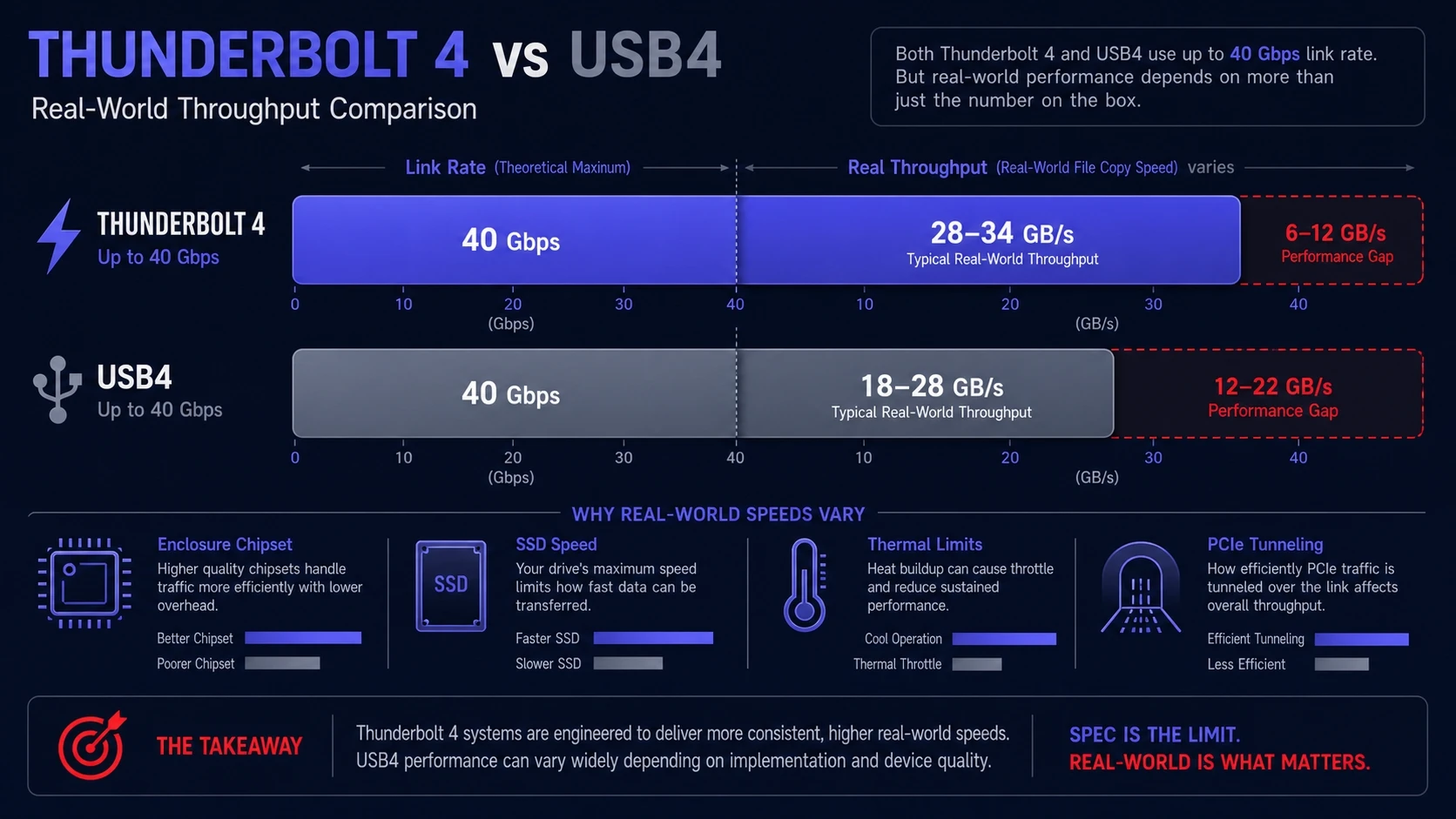 Speed And Real Throughput Differences