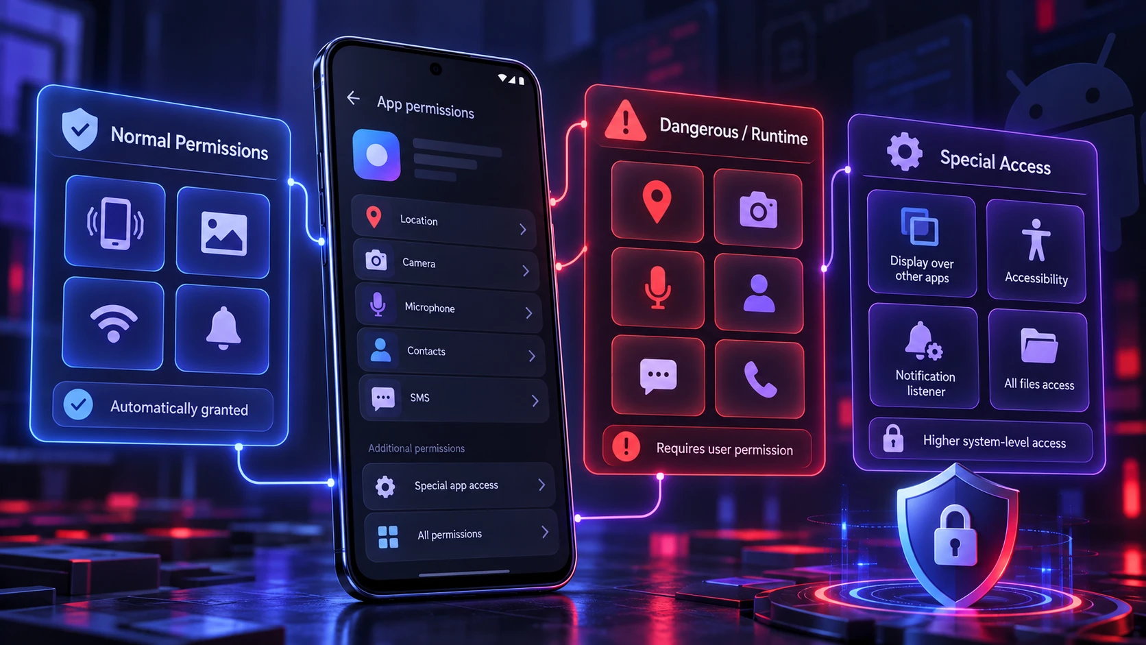 Types of Android App Permissions Explained