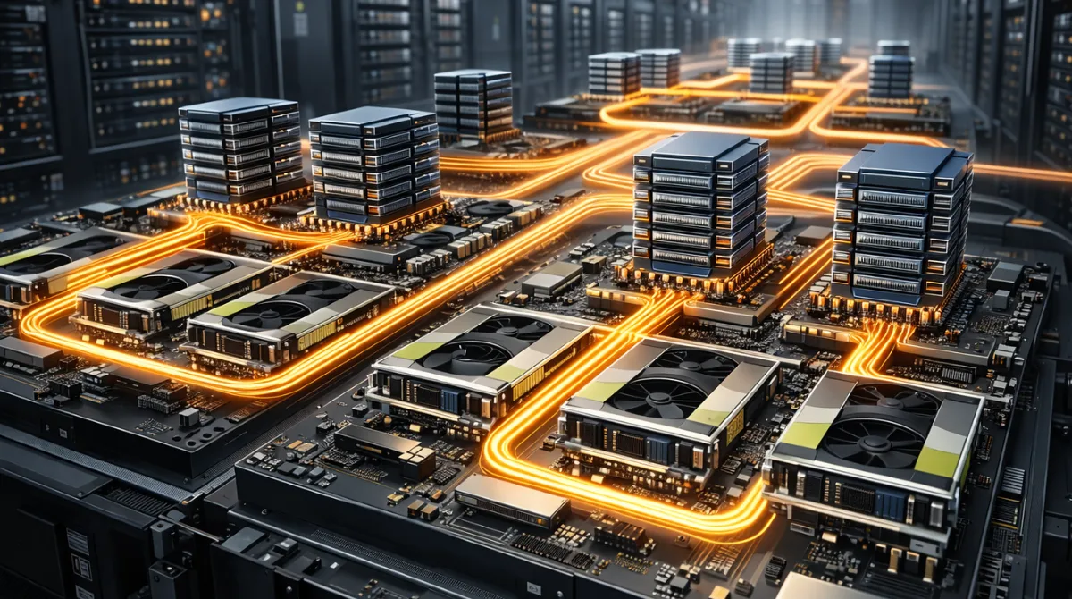 High-speed GPU interconnects enabling scalable AI training and inference performance