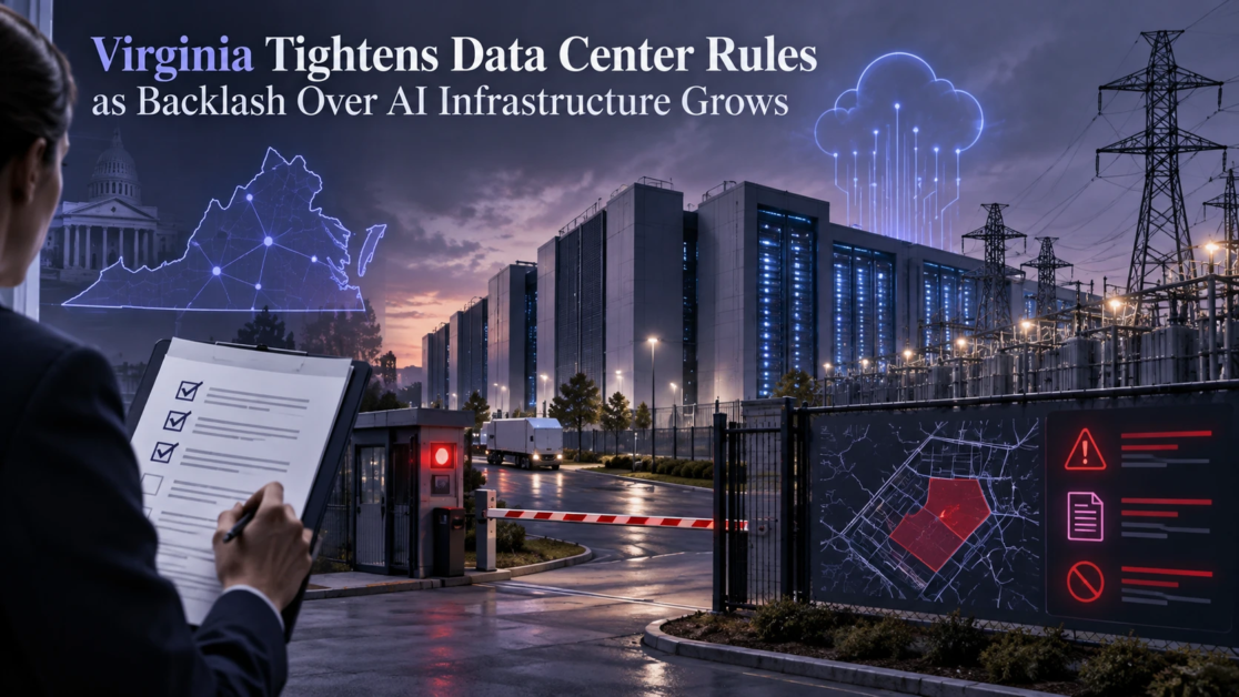Virginia Tightens Data Center Rules as Backlash Over AI Infrastructure Grows