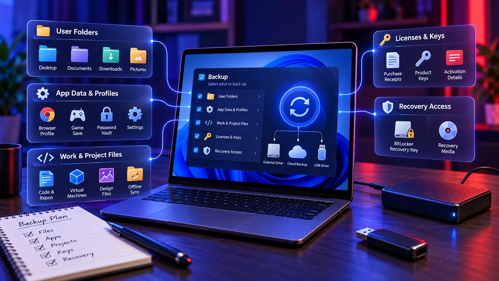 What to Back Up on Windows 11
