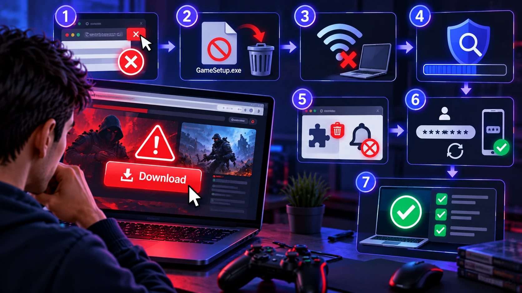 What to Do After Visiting a Fake Game Download Page