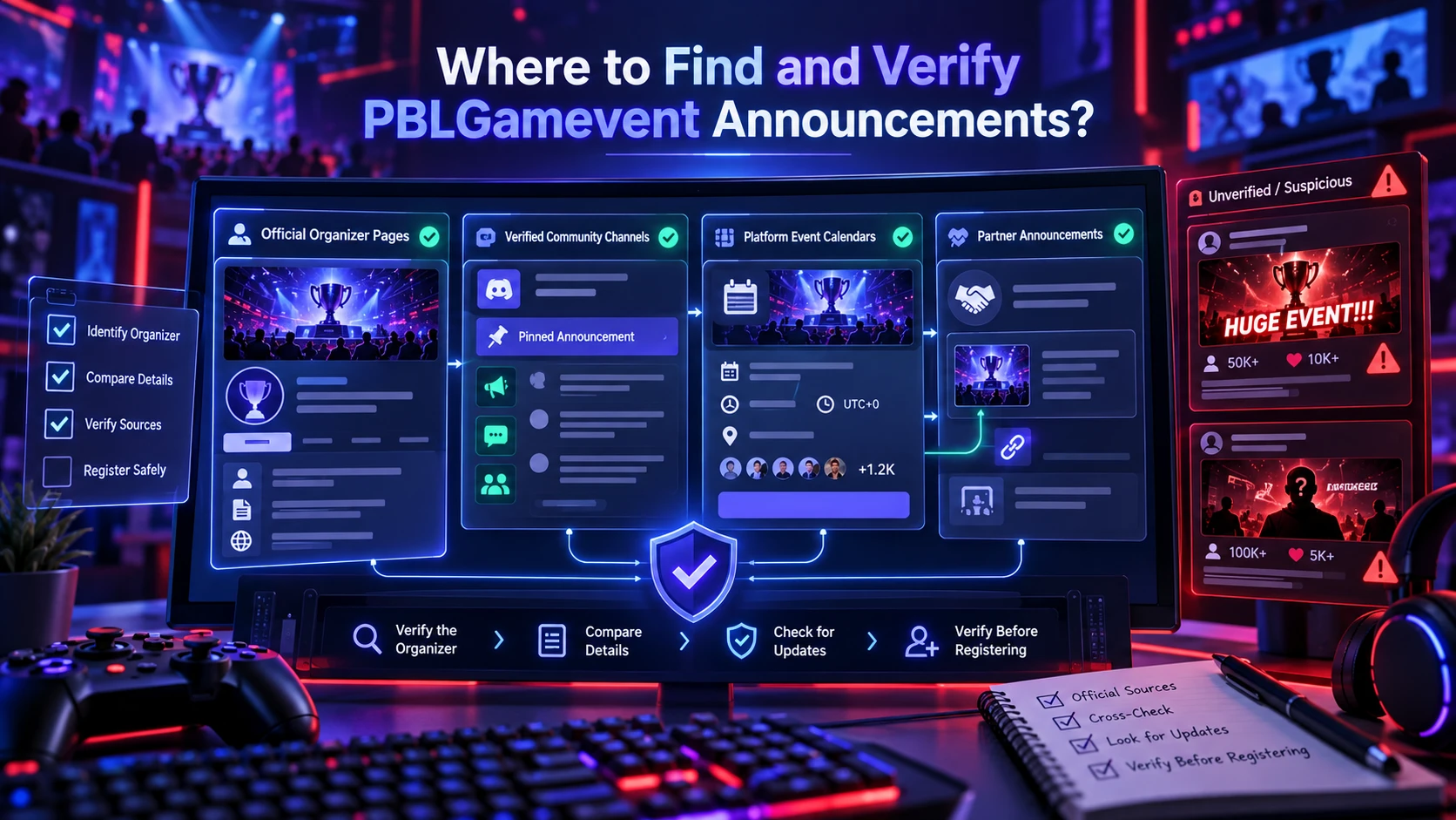 Where to Find and Verify PBLGamevent Announcements