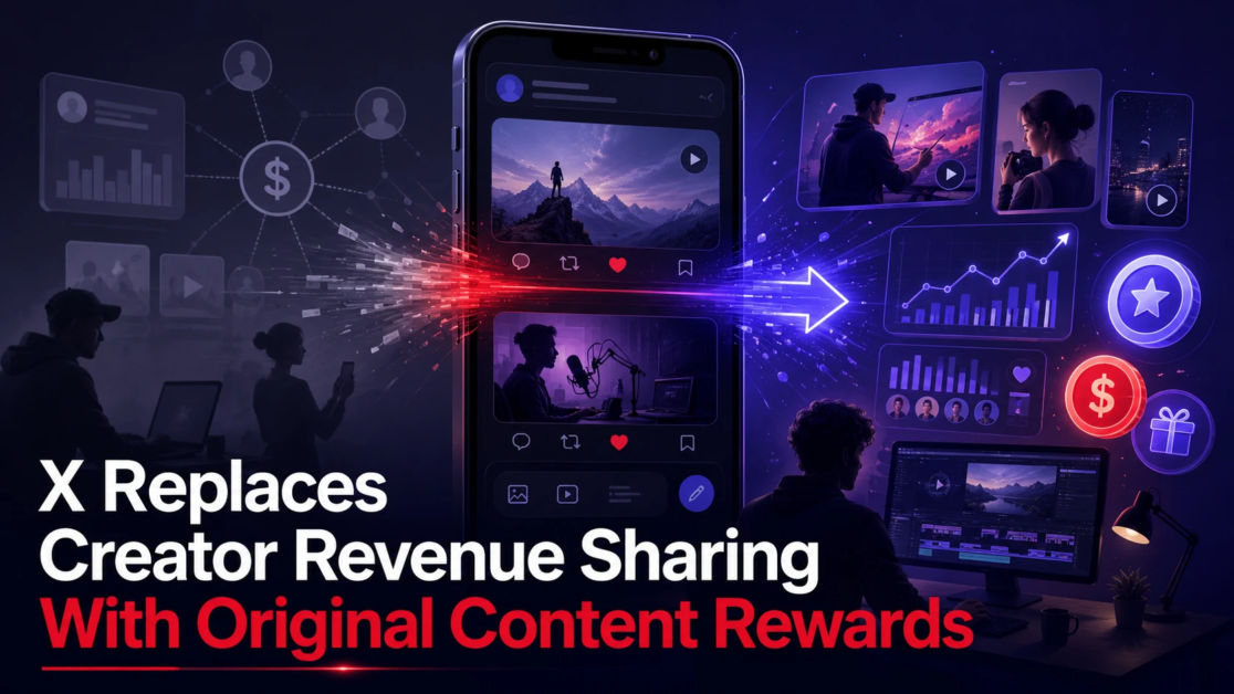 X Replaces Creator Revenue Sharing With Original Content Rewards